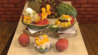 當季水果擺盤澎湃 「美食之都」台南吃冰也浮誇