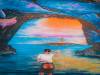 澎湖福朋喜來登攜手澎湖監獄打造全台最大砂畫 「大自然的禮物-鬼斧神工之藍洞」巨幅創作