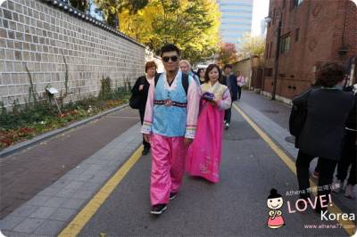 ▌韓國 ▌在韓國穿著韓服趴趴走 ♥ Oneday Hanbok一日韓服體驗 韓服質感很好噢!