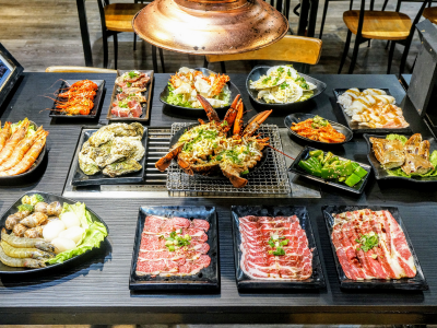 市區內活泰國蝦及多項海陸食材任您抓 吃到飽「野饌燒肉」